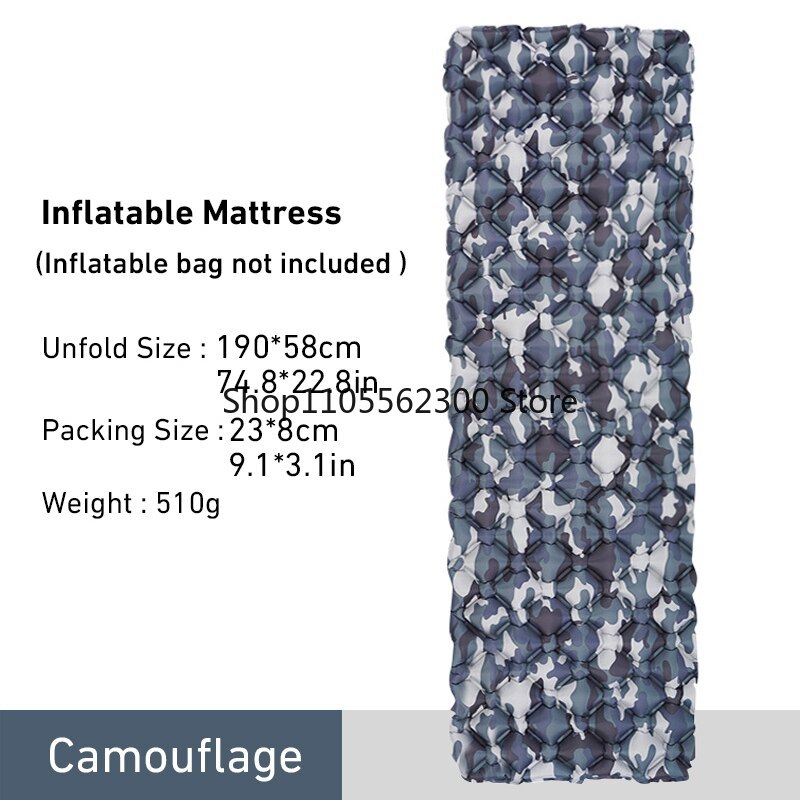 Outdoor Inflatable Camping Tent With Air Pump - WESTTUNE Camping Sleeping Pad Ultralight Inflatable