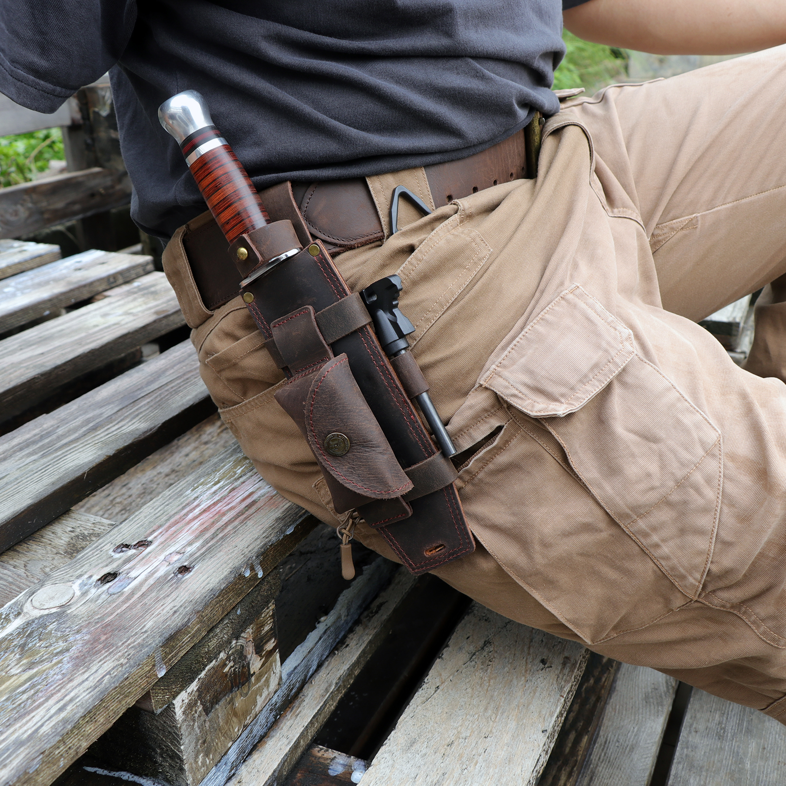 Camping Quiet - Tourbon Camping Leather thKnife Sheath Hunting