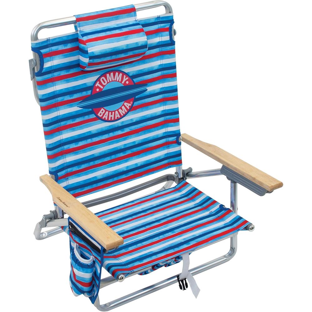 Folding Chair - Classic 5-Position Folding Beach Chair with