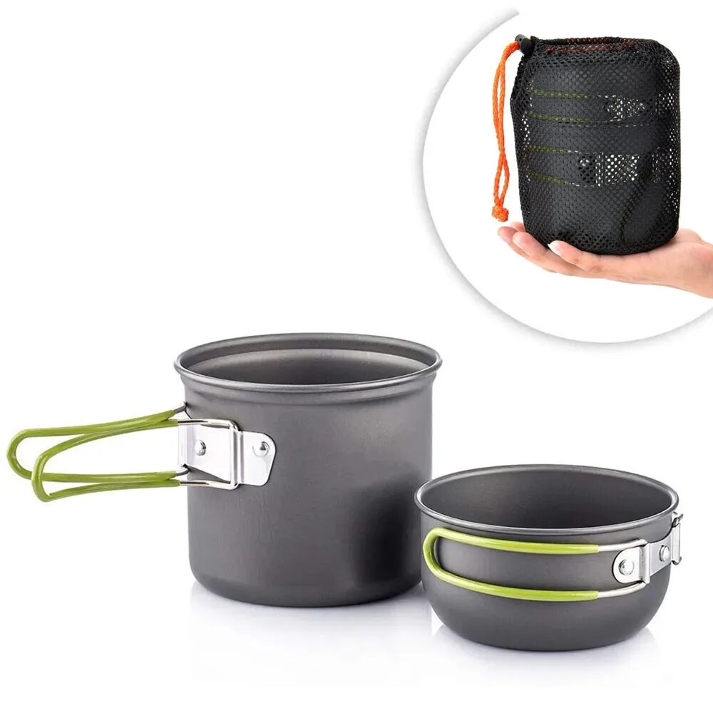 Outdoor Camping Dining Set - Camping Cookware Mess Kit Ultralight Camping