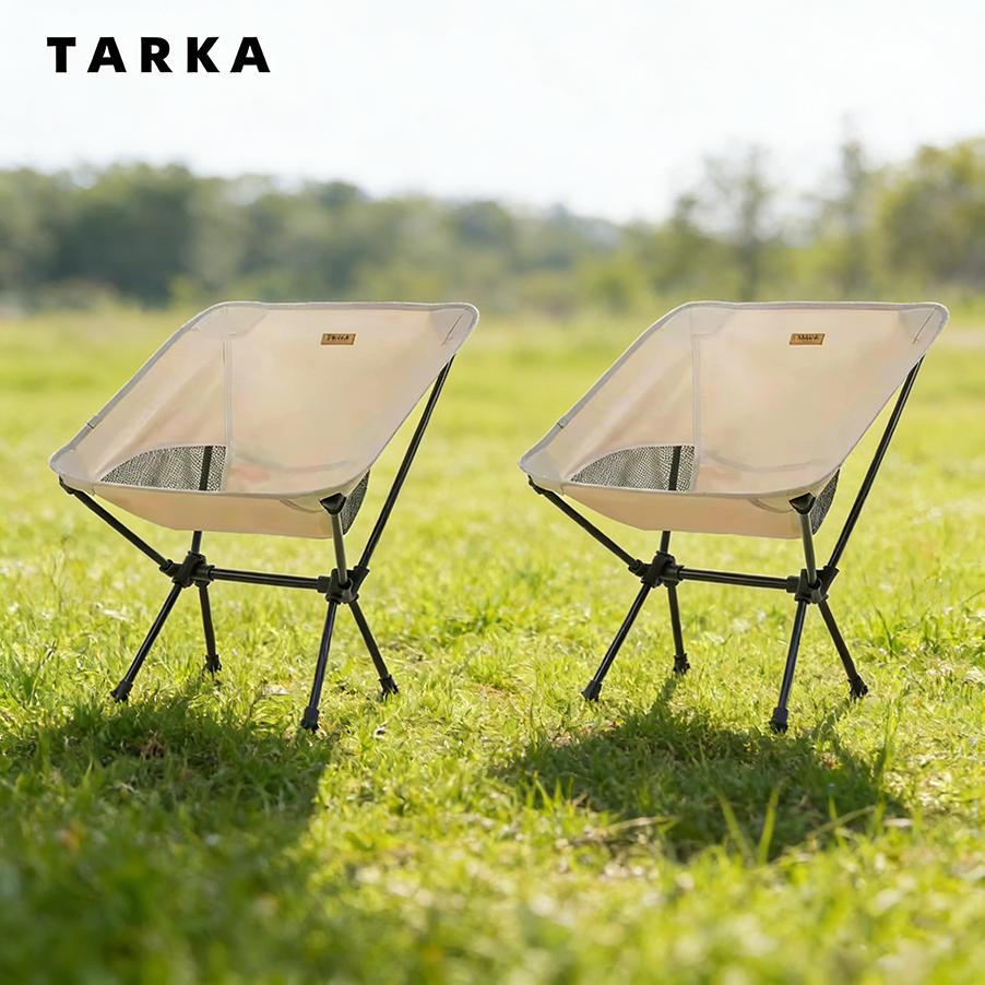 Outdoor Camping Recliner Chairs - TARKA 2Pcs Folding Chairs for Camping