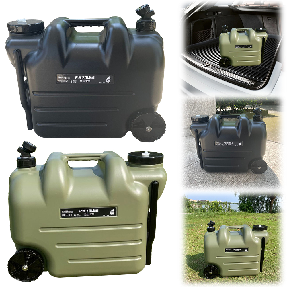 Outdoor Camping Trolley - 28L Camping Outdoor Bucket with Faucet