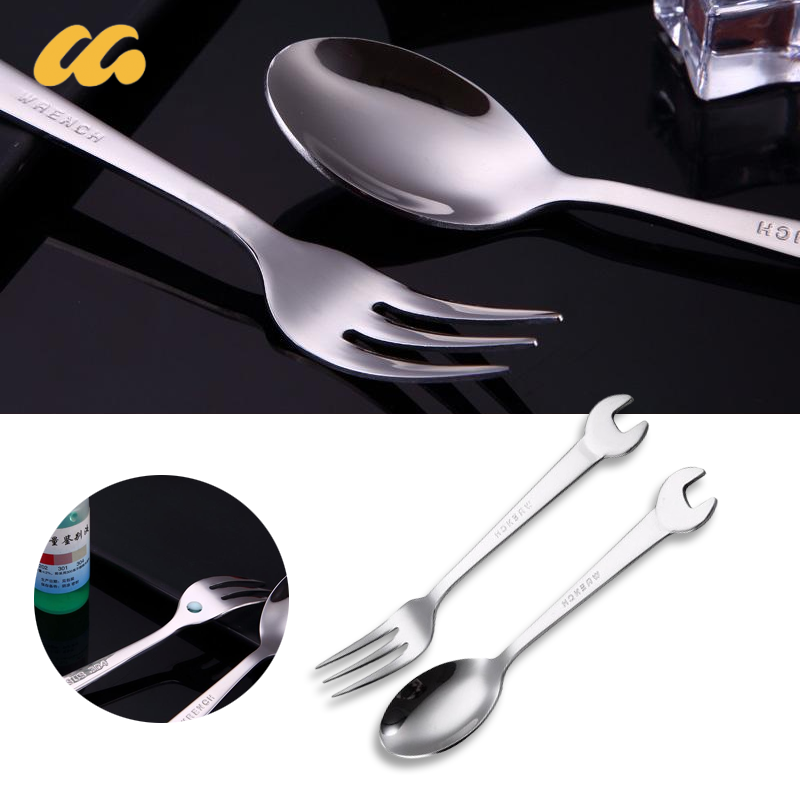 Outdoor Camping Dining Set - 304 Stainless Steel Spoon Wrench Spoon