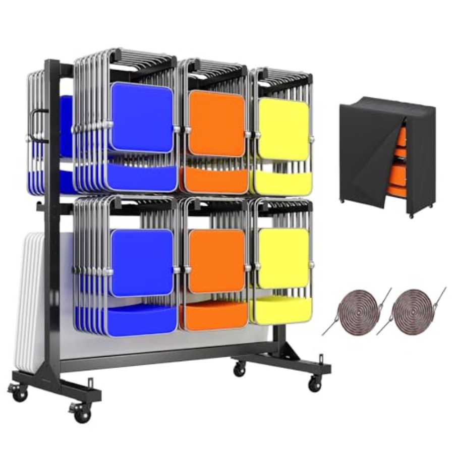 Folding Chair - Folding Chair Rack and Table Cart
