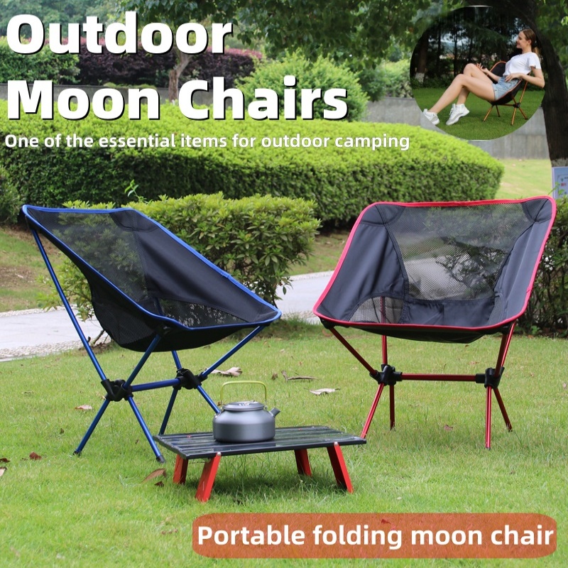 Outdoor Camping Recliner Chairs - Portable outdoor folding chair, ultra-light camping
