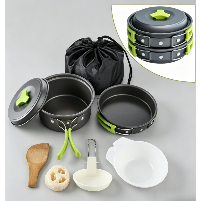 Outdoor Camping Dining Set - Portable Durable Camping Cookware Set Outdoor