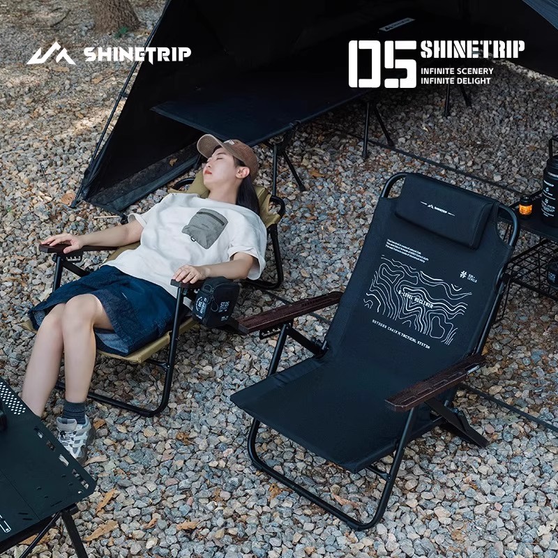 Outdoor Camping Recliner Chairs - ShineTrip Outdoor Folding Lounge Chair Portable
