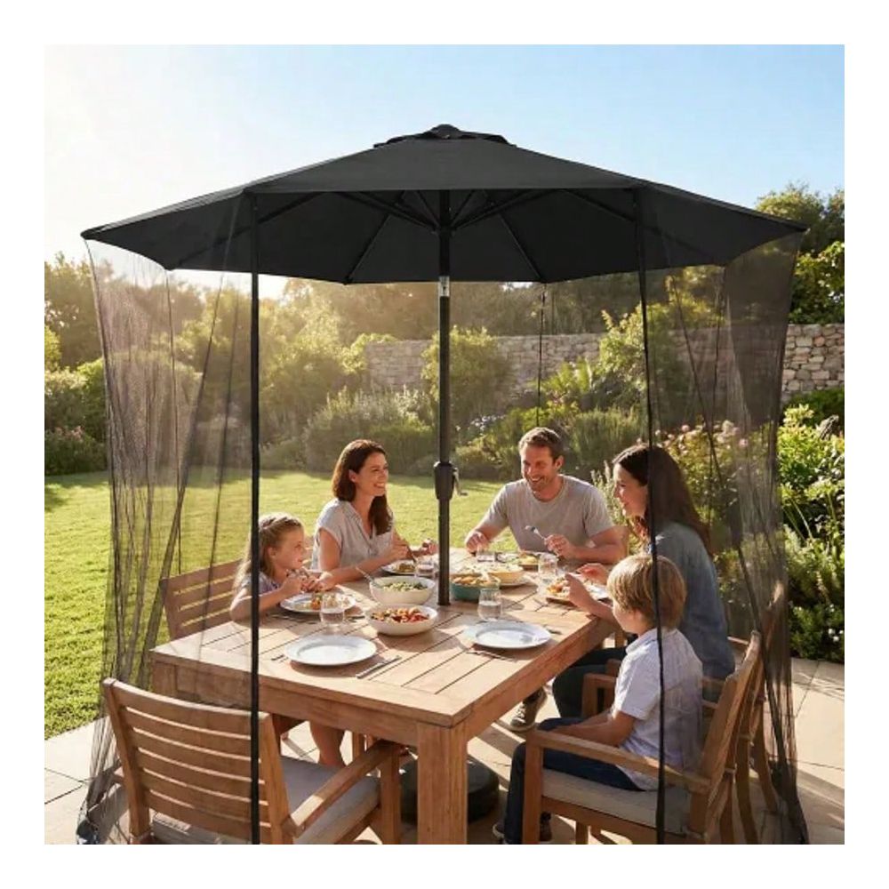 Outdoor Camping Mosquito Net - Center Pole Patio Umbrella With Mosquito