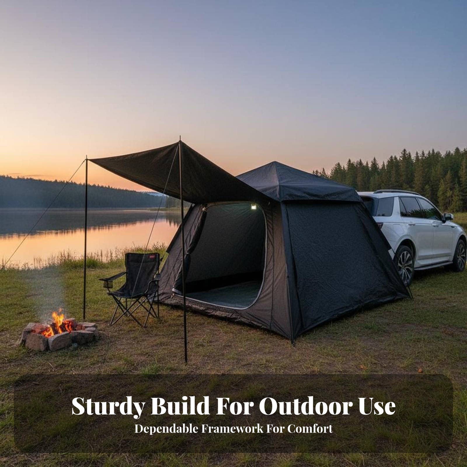 Outdoor Camping Car Tail Tent - Camping Tent for Outdoor, Automatic Quick