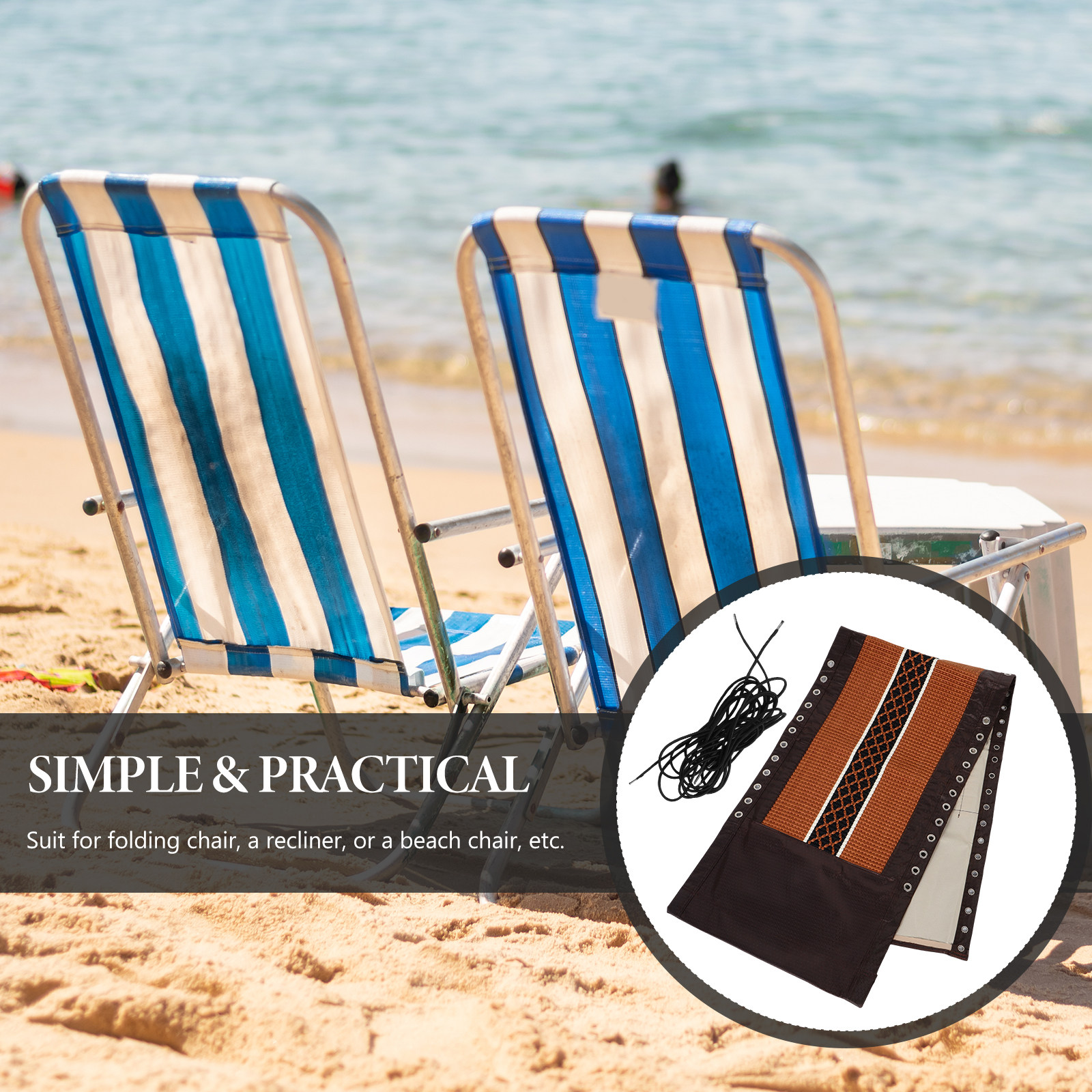 Outdoor Camping Chairs - 1Set Portable Chair Replacement Fabric Sturdy
