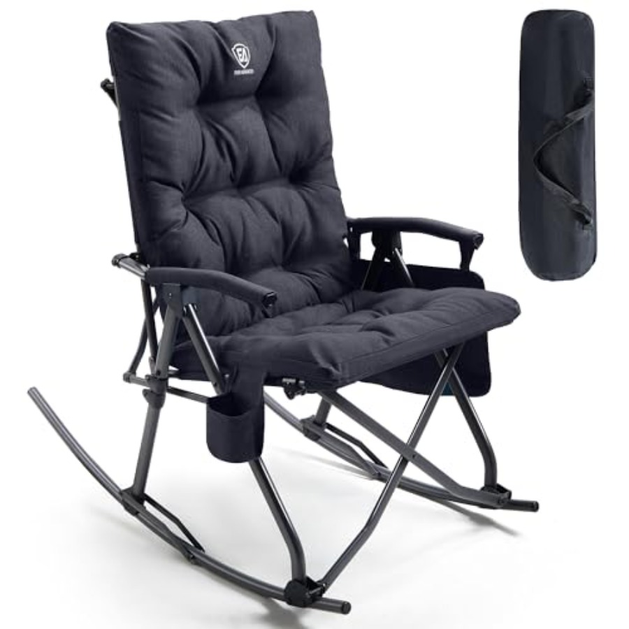 Outdoor Camping Rocker - EVER ADVANCED Oversized Folding Rocking Camping