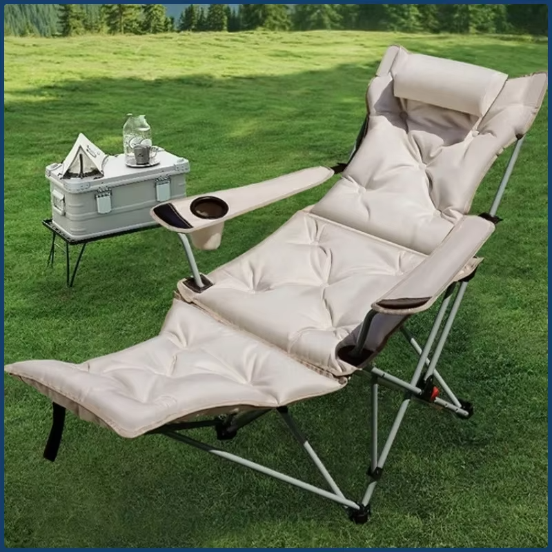 Outdoor Camping Recliner Chairs - Folding Recliner Portable Camping Chair with