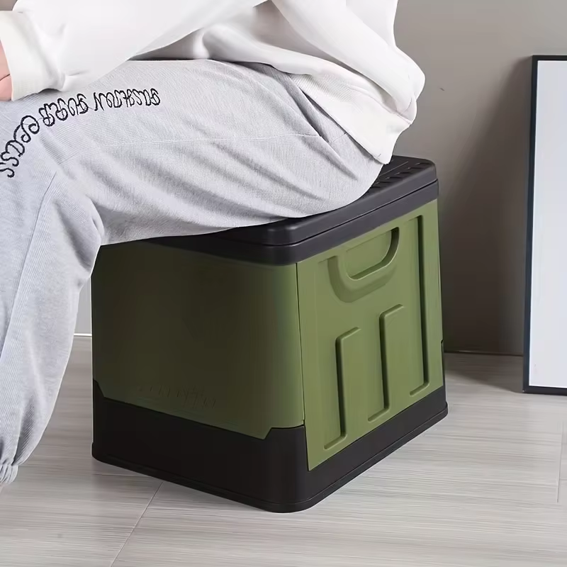 Portable Camp Toilet - Multifunctional Outdoor Storage Box Collapsible Toilet