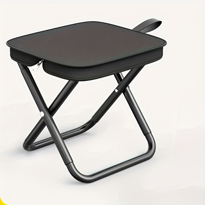 Outdoor Camping Chairs - 1pc Portable Folding Iron Alloy Stool,
