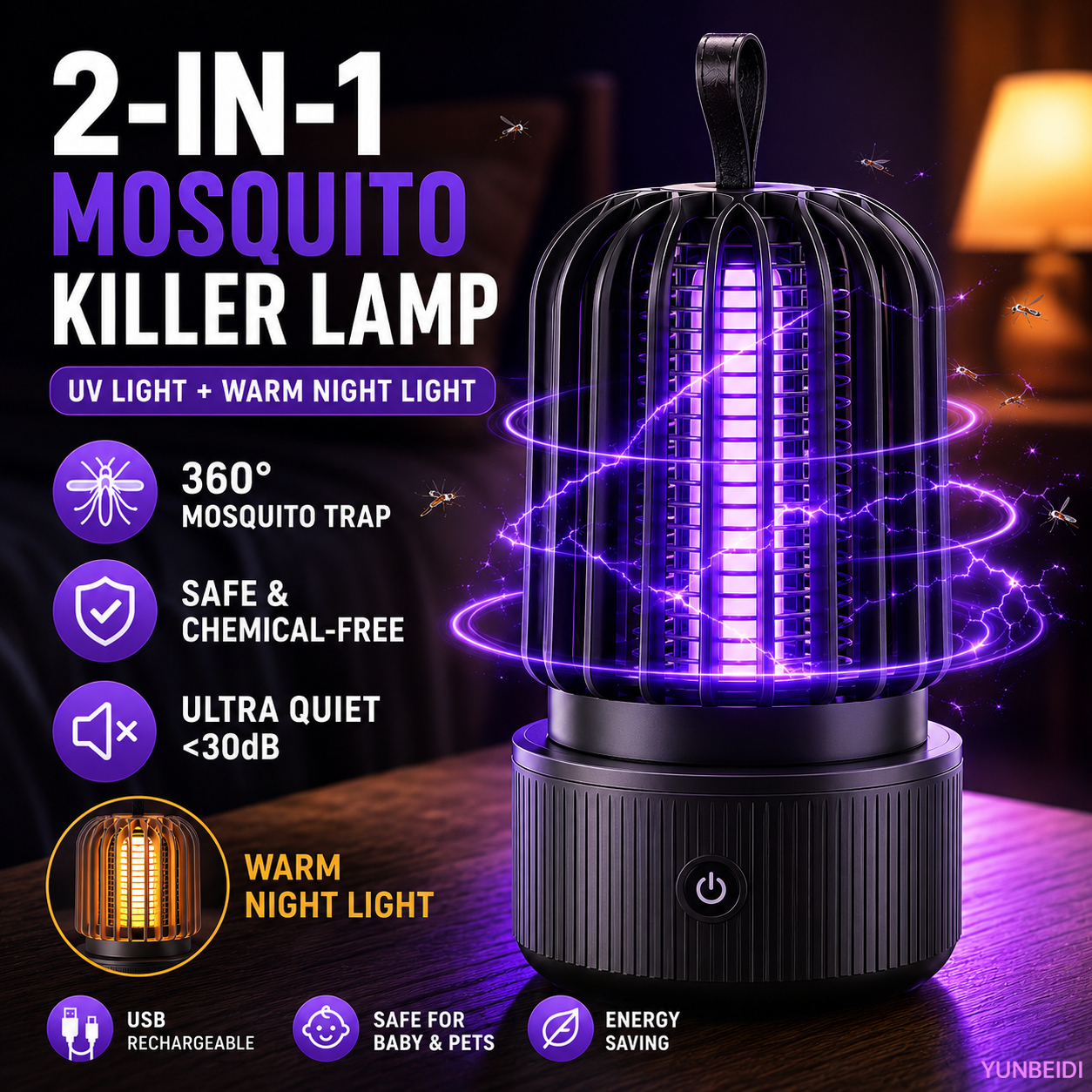 Mosquito Killer Lamp 2 in 1 UV - огляд і ціна Camping Quiet