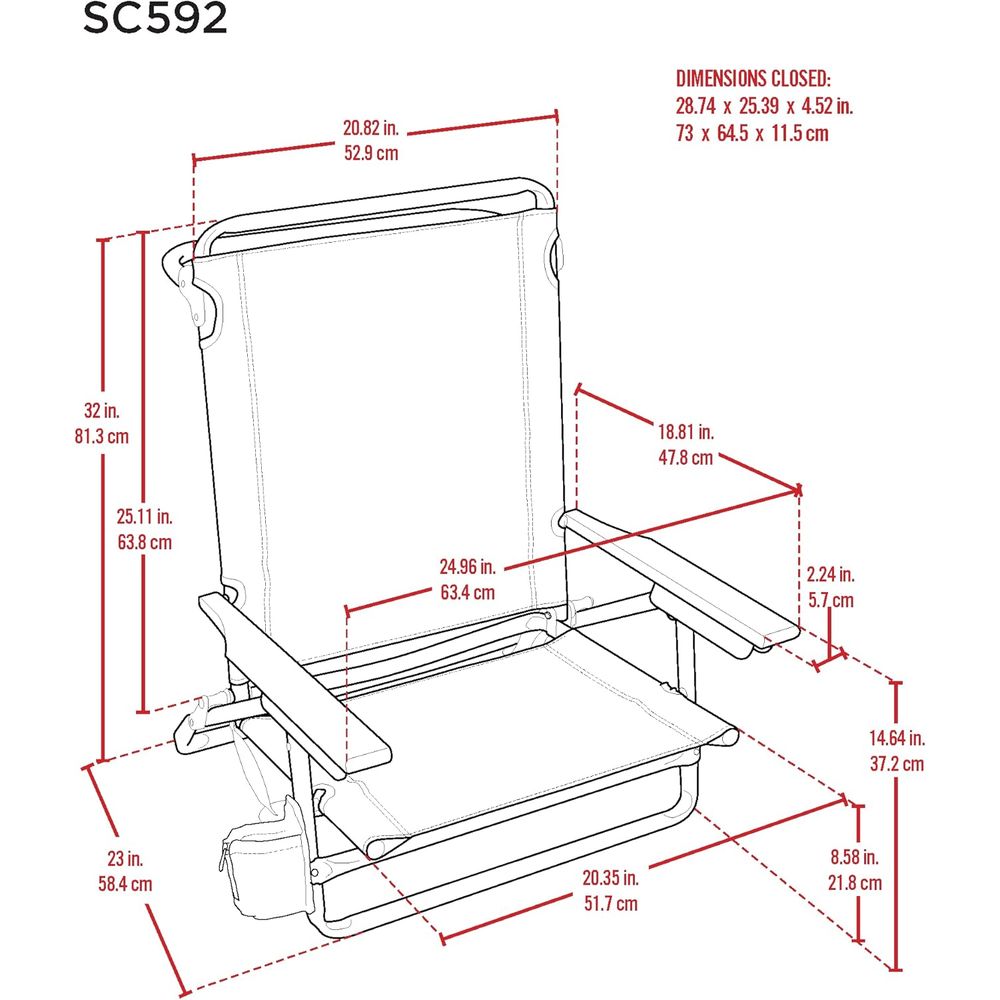 Classic 5-Position Folding Bea - огляд і ціна Folding Chair