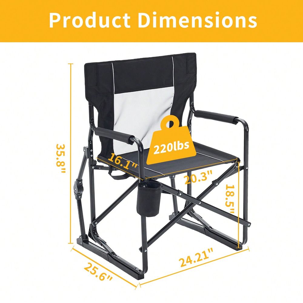 Folding Rocking Chair With Sol - огляд і ціна Outdoor Camping Rocker