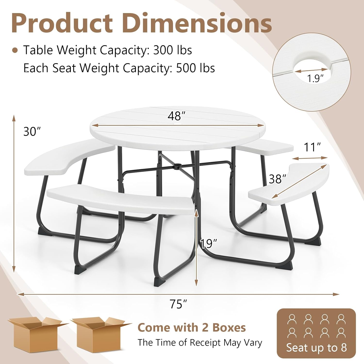 HDPE Picnic Table Bench Set Ou - огляд і ціна Outdoor Camping Dining Set
