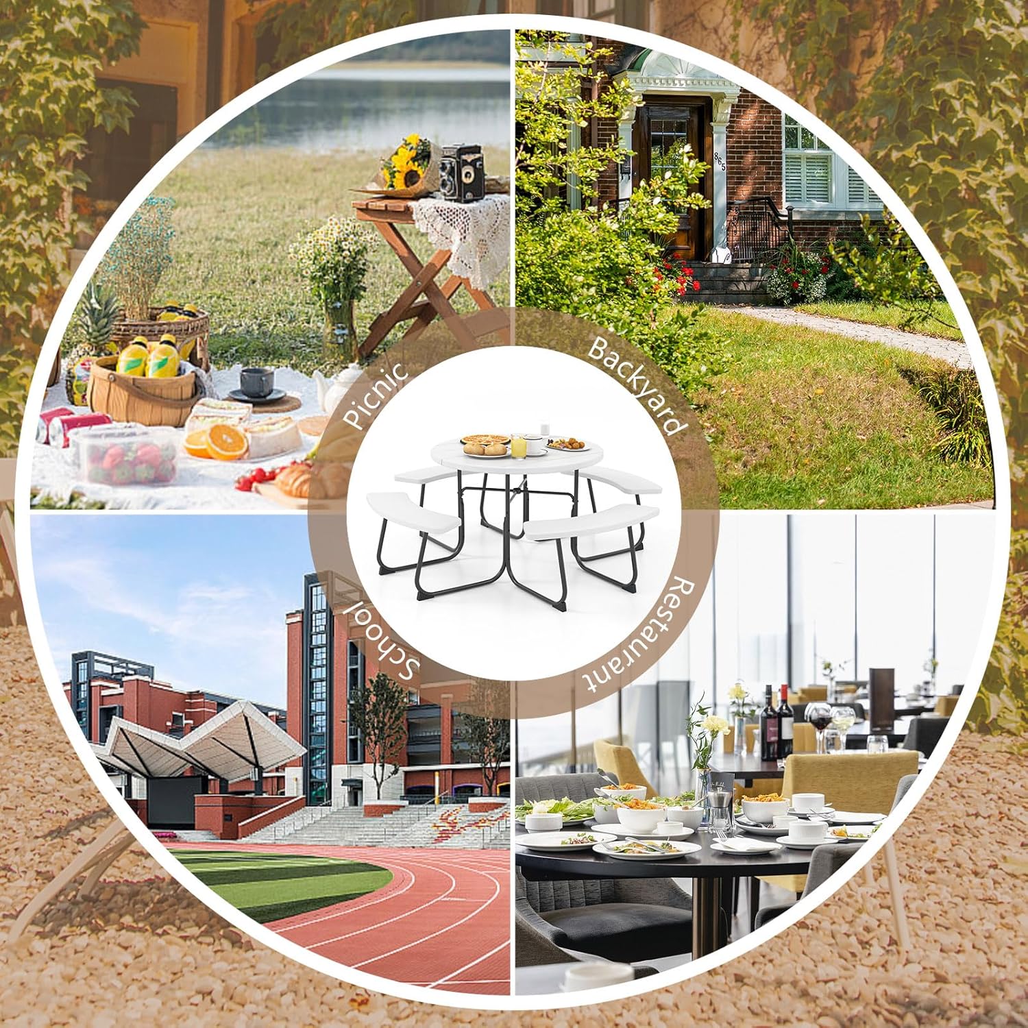 HDPE Picnic Table Bench Set Ou - огляд і ціна Outdoor Camping Dining Set
