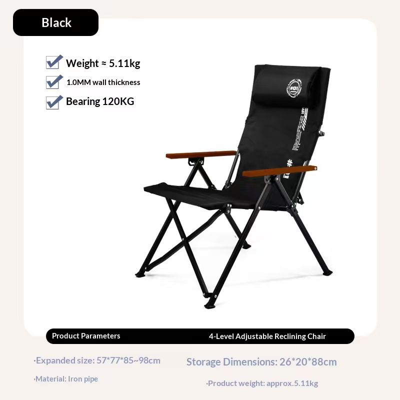 Folding High Back Beach Campin - огляд і ціна Outdoor Camping Recliner Chairs
