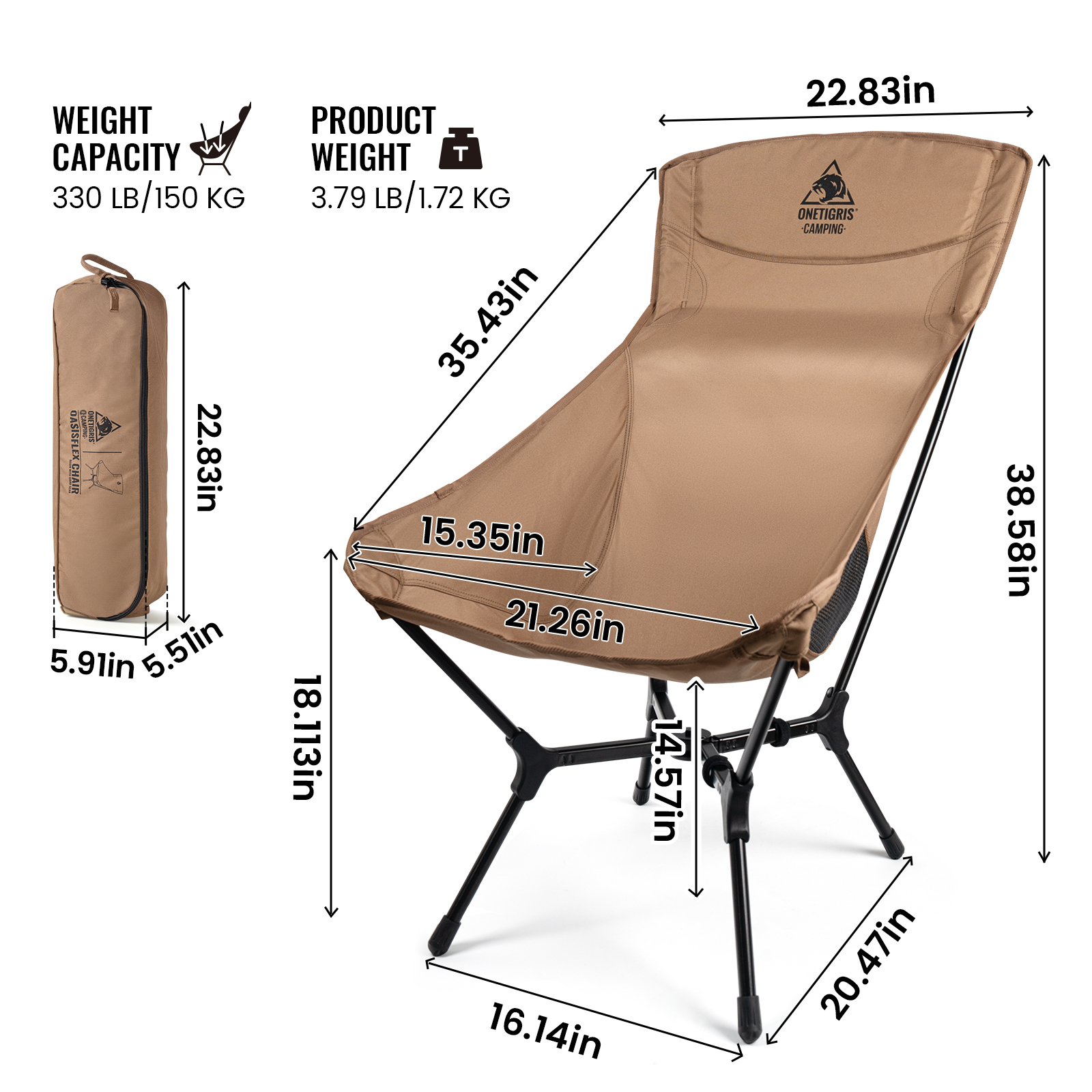OneTigris Oasisflex Camping Fo - огляд і ціна Outdoor Camping Recliner Chairs