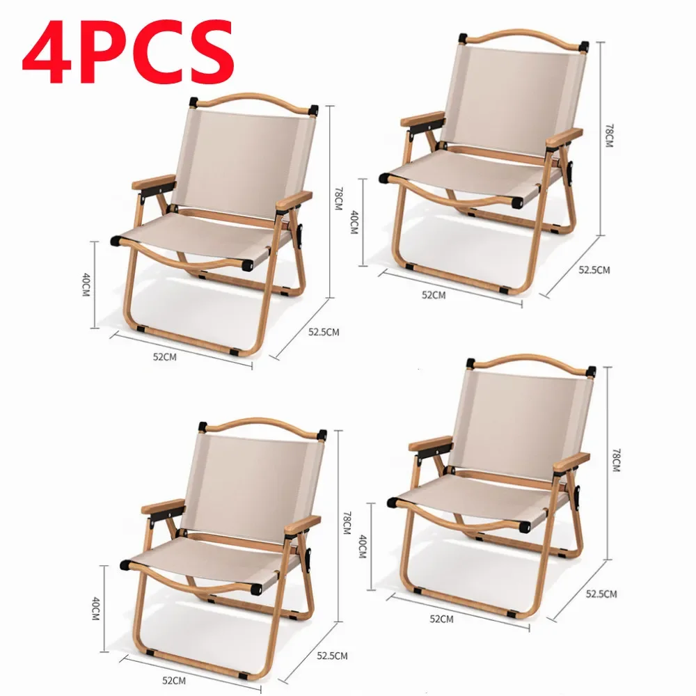 4/2/1PCS-khaki Camping Chair P - огляд і ціна Outdoor Camping Recliner Chairs
