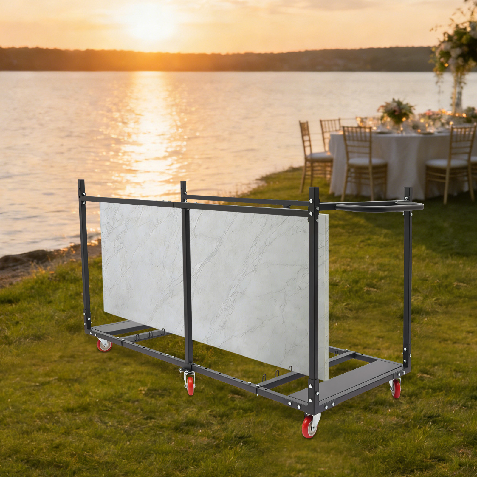 Black Q235 Steel 194x80x112cm  - огляд і ціна Folding Chair