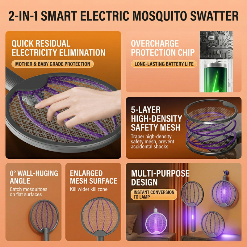 Electric Mosquito Swatter Fold - огляд і ціна Outdoor Camping Bug Zapper