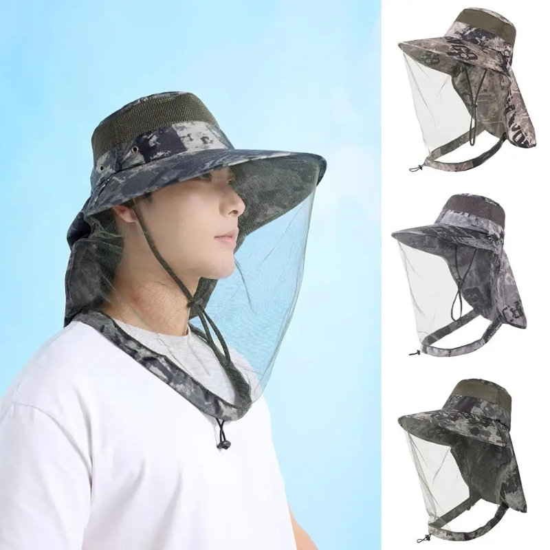 Outdoor Head Face Mask Hat Net - огляд і ціна Outdoor Camping Mosquito Net