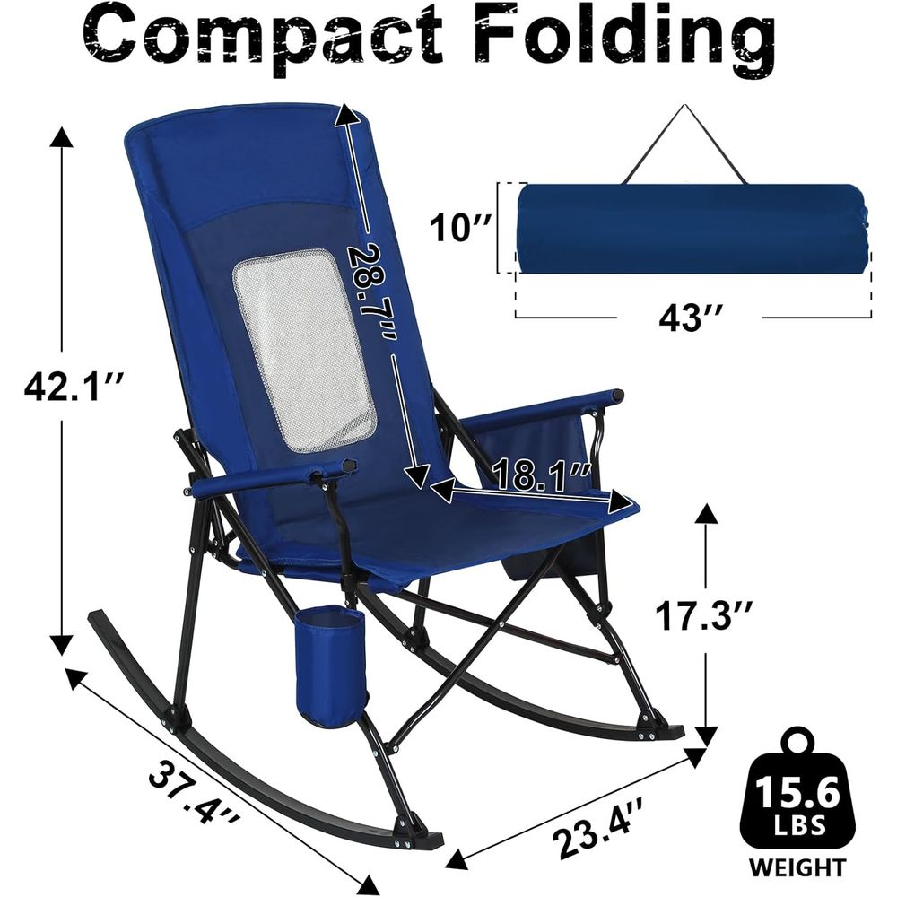 Durable 400lbs Capacity Rockin - огляд і ціна Outdoor Camping Rocker