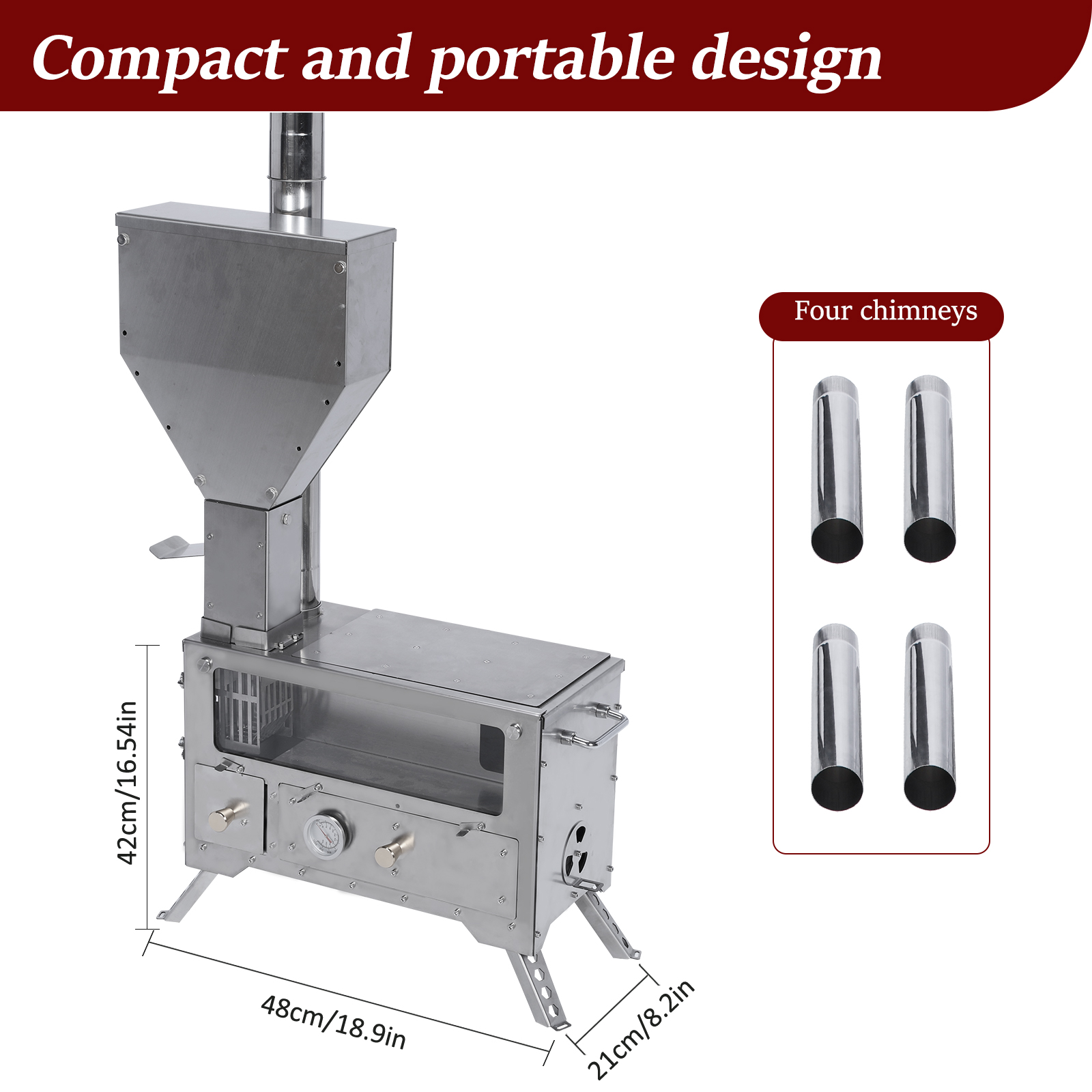 Portable Wood-Burning Camp Sto - огляд і ціна Outdoor Camping Stove Wood