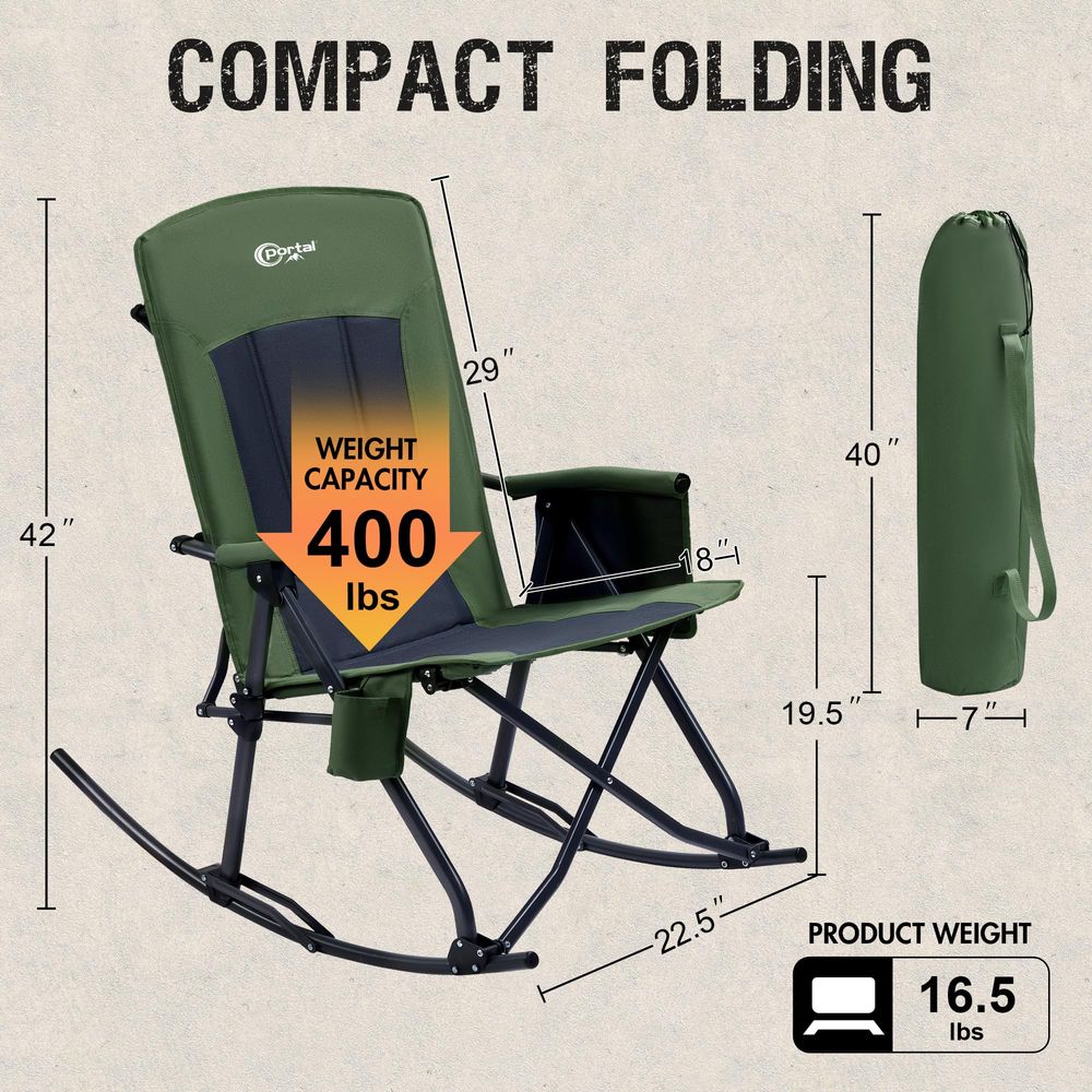 Oversized Folding Rocking Camp - огляд і ціна Outdoor Camping Rocker
