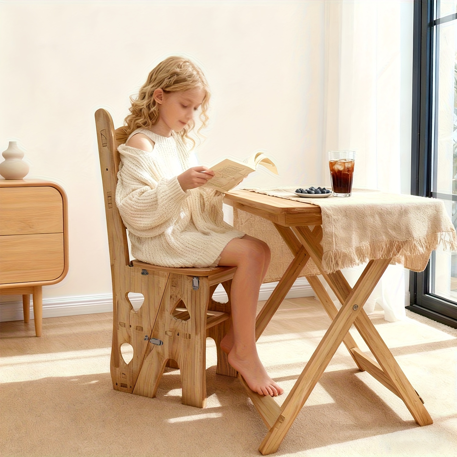4 Step Foot Stool Chair 3in 1  - огляд і ціна Folding Chair