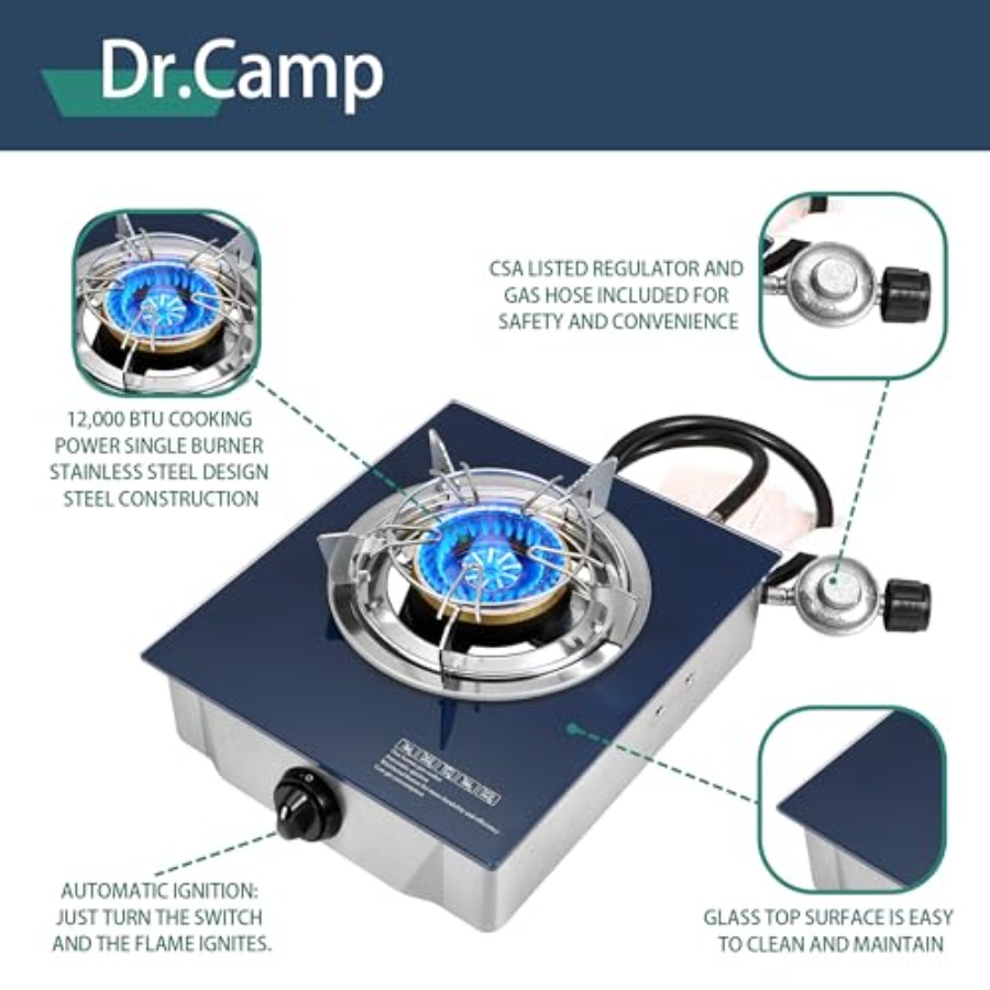 Propane Gas Stove 12000 BTU Si - огляд і ціна Outdoor Camping List