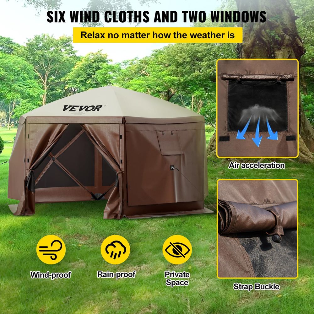 12 12ft 6 Sided Popup Canopy S - огляд і ціна Outdoor Camping Canopy
