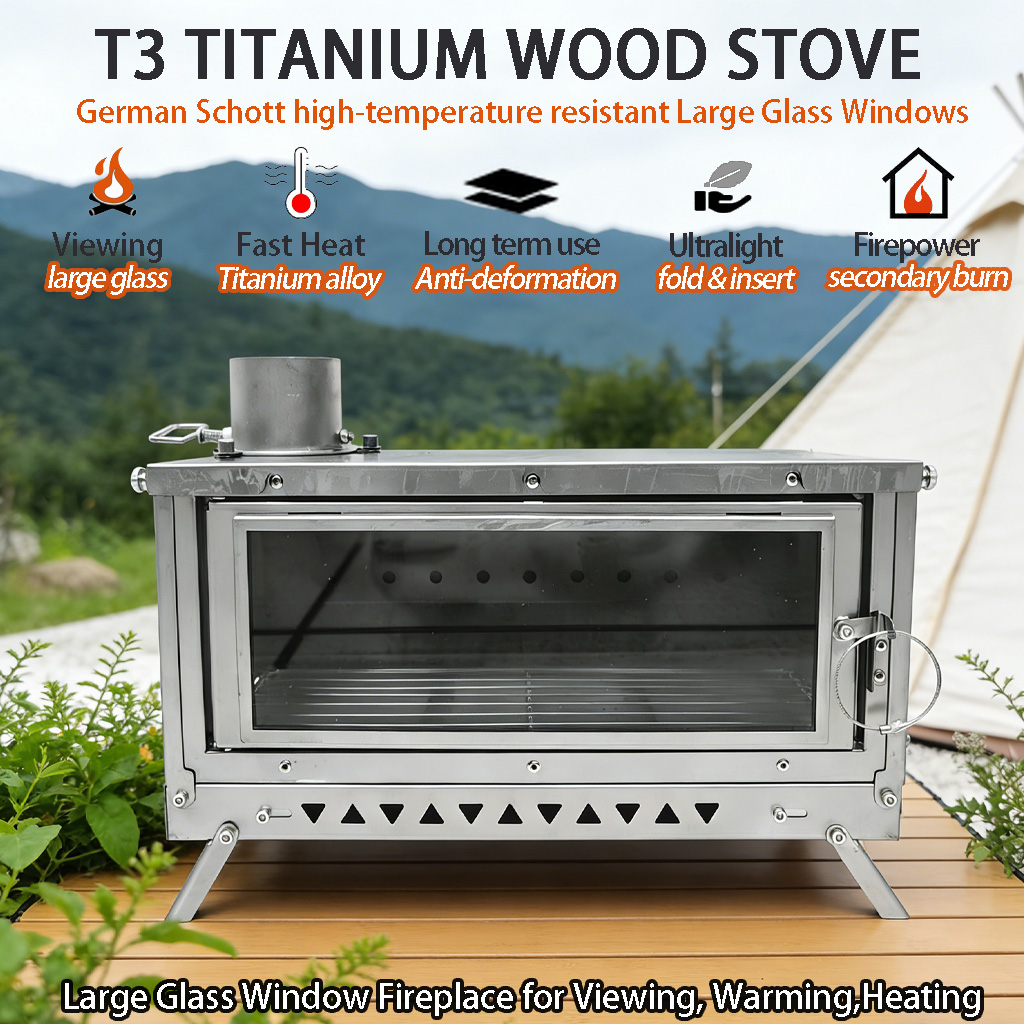 DANCHEL OUTDOOR T3 Titanium Al - огляд і ціна Outdoor Camping Stove Wood