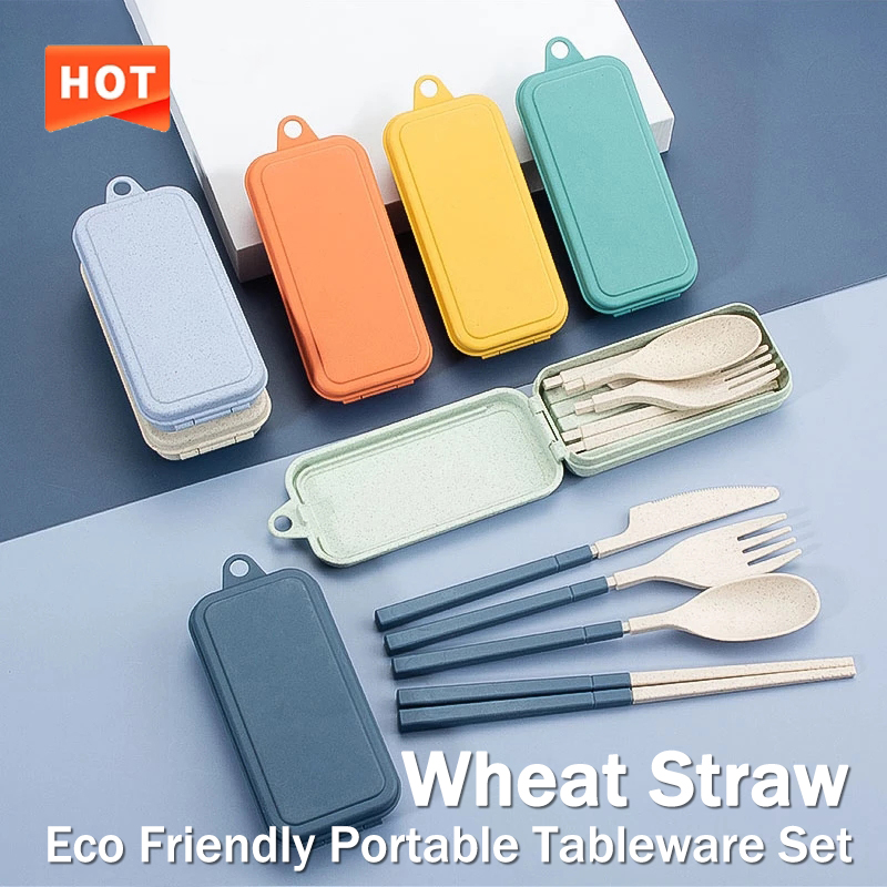 4Pcs Portable Tableware Set Wh - огляд і ціна Outdoor Camping Dining Set