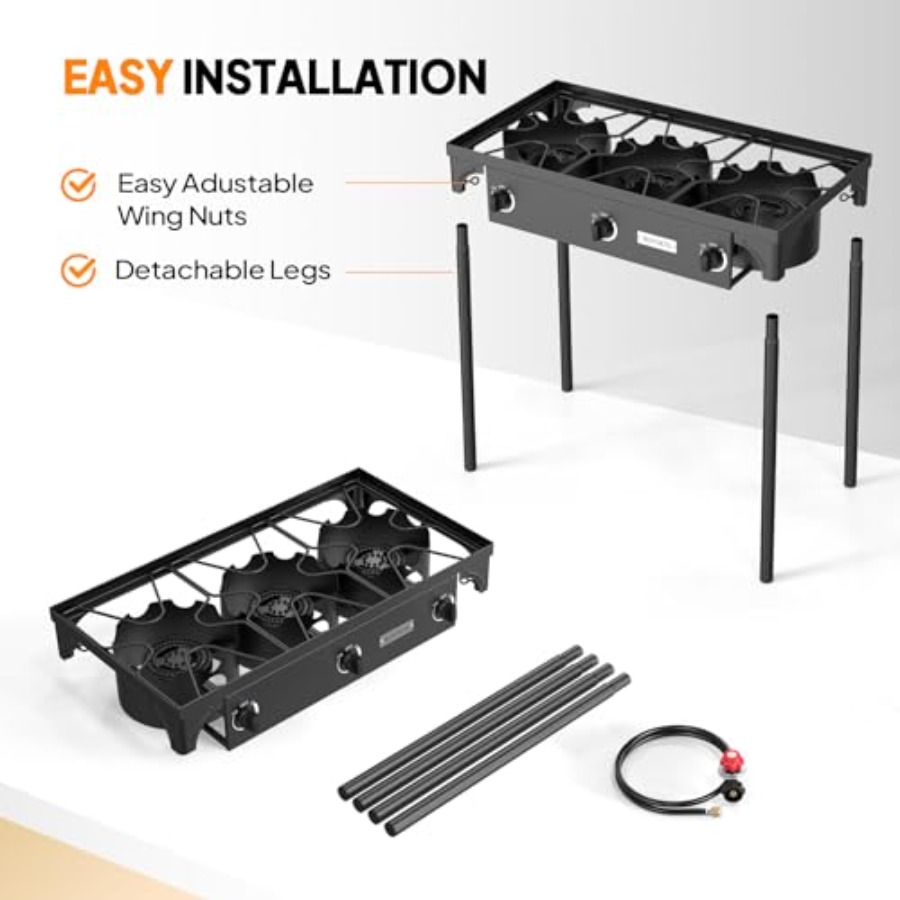 3 Burner Propane Gas Stove 225 - огляд і ціна Outdoor Camping List