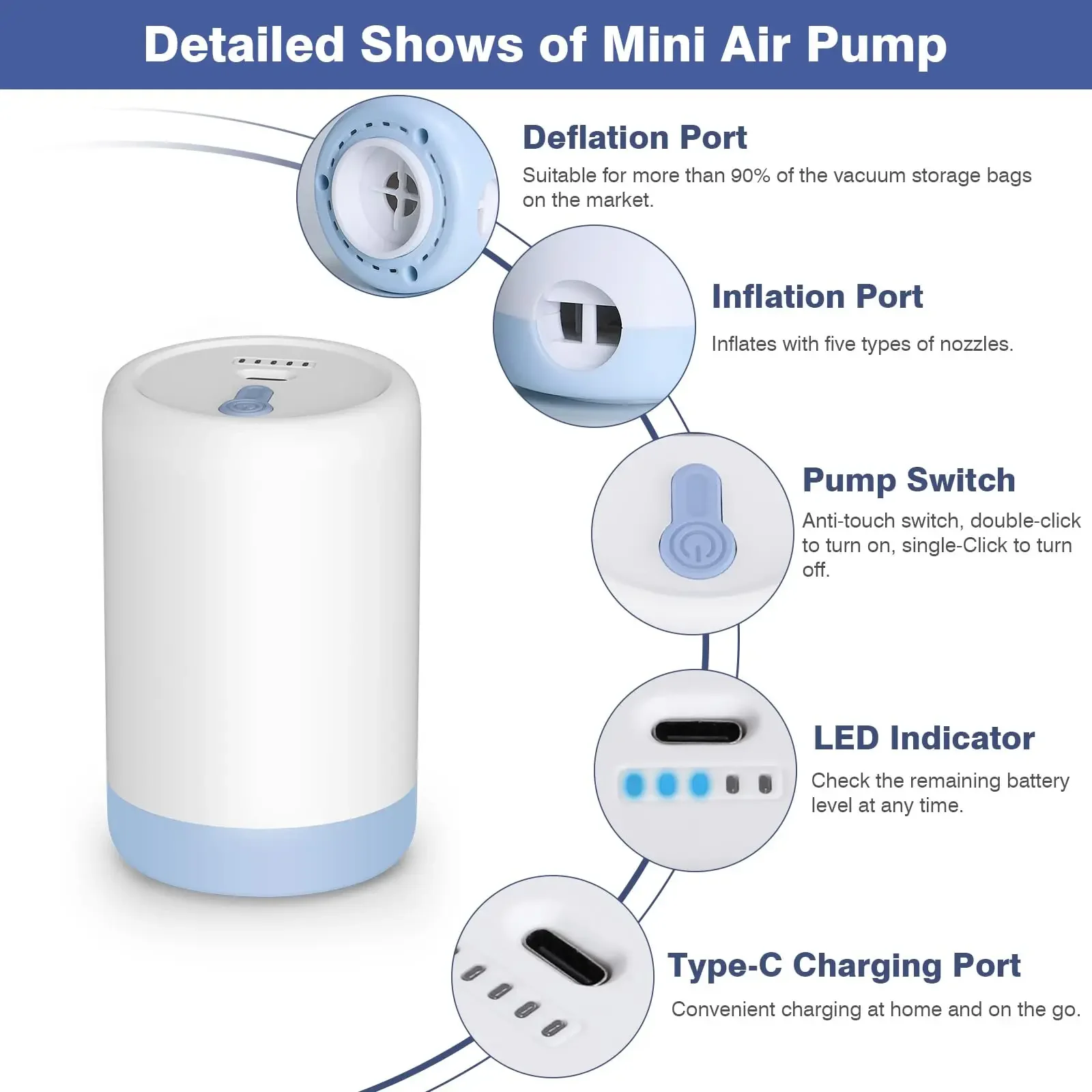 Rechargeable Electric Air Pump - огляд і ціна Outdoor Inflatable Camping Tent With Air Pump