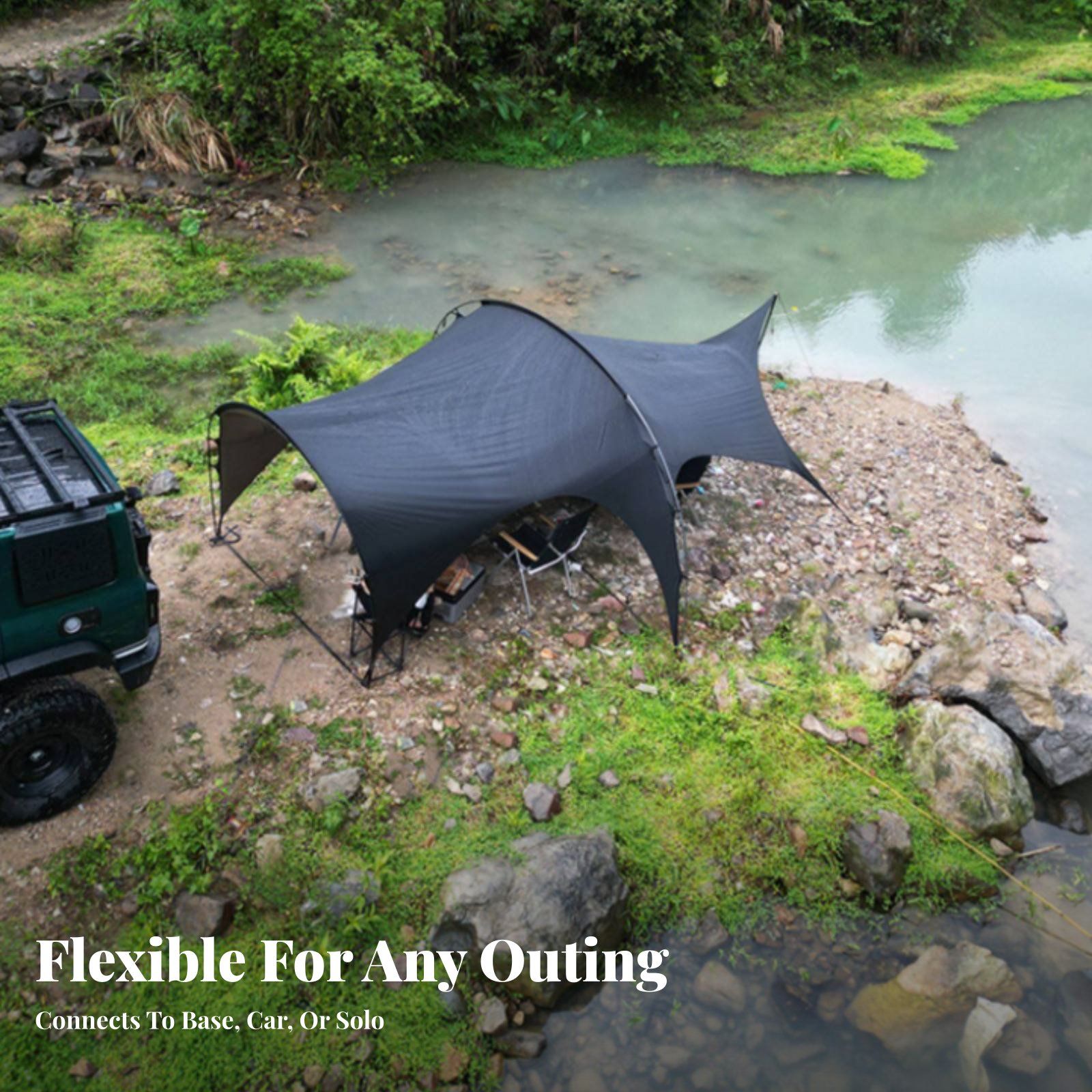 Car Tail Awning Tent, UPF 50+  - огляд і ціна Outdoor Camping Car Tail Tent