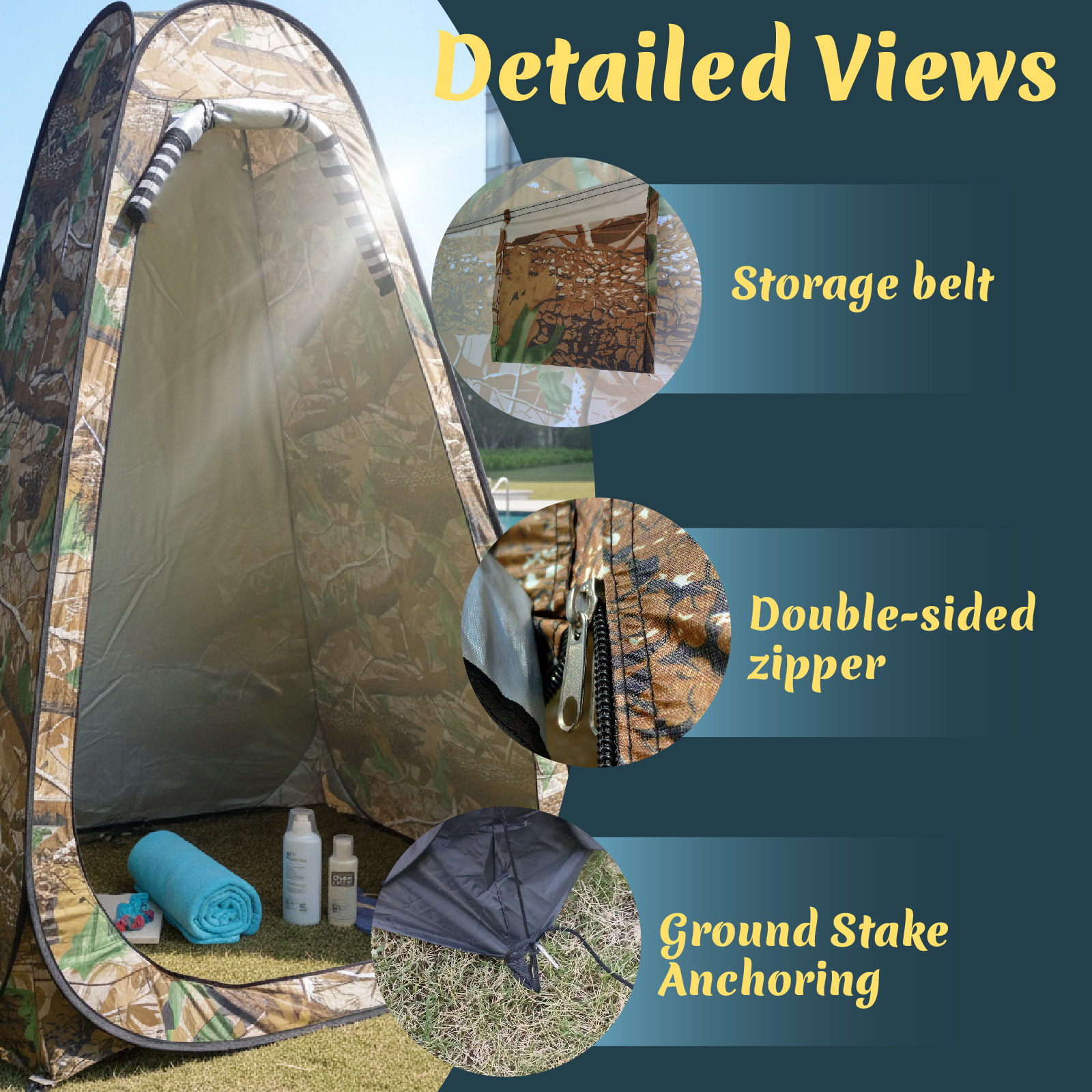 Portable Pop-Up Privacy Tent O - огляд і ціна Portable Camp Toilet