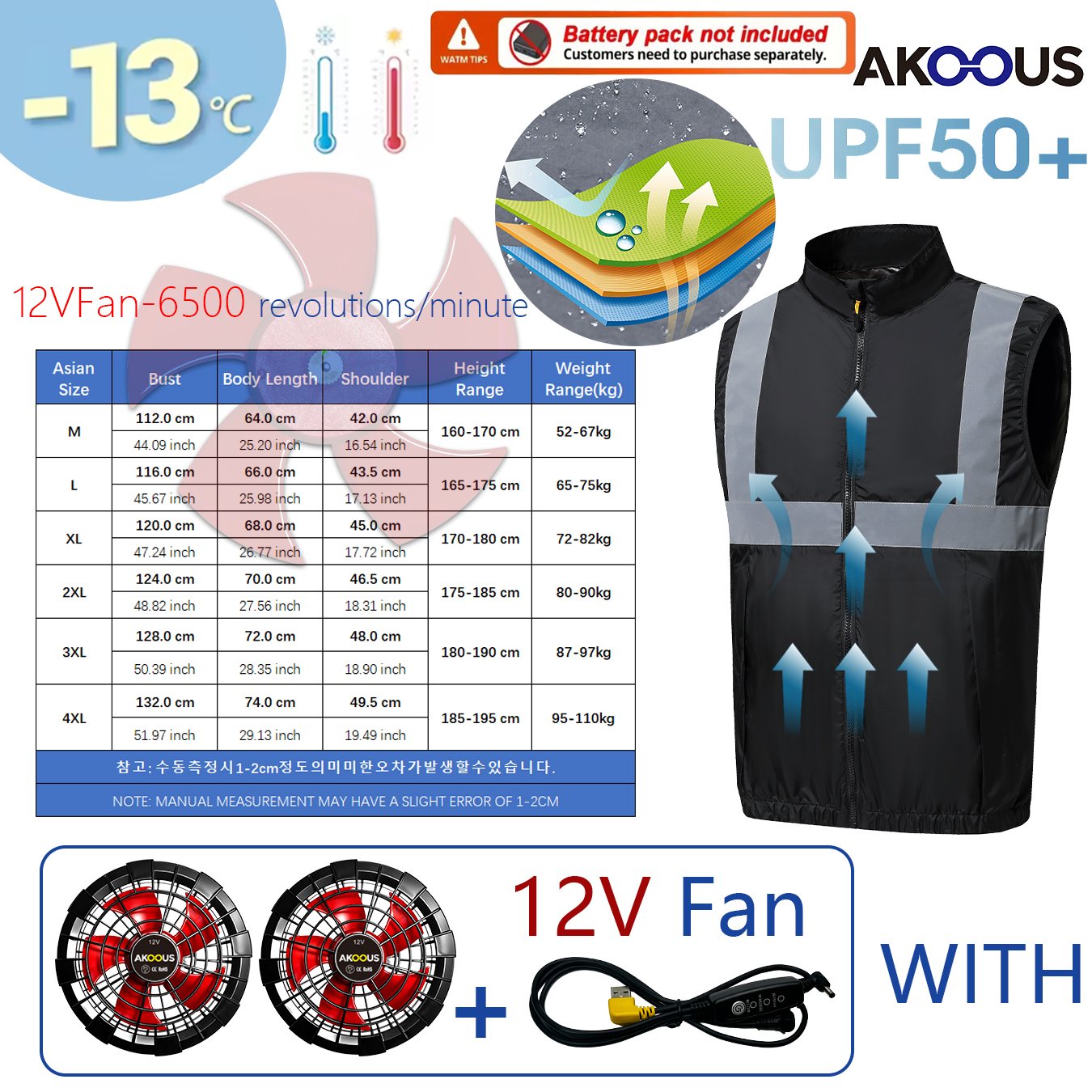 12V/5V USB Sleeveless Breathab - огляд і ціна Outdoor Camping Air Conditioner