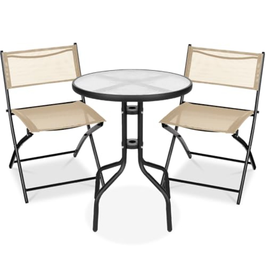 3-Piece Patio Bistro Dining Fu - огляд і ціна Folding Chair