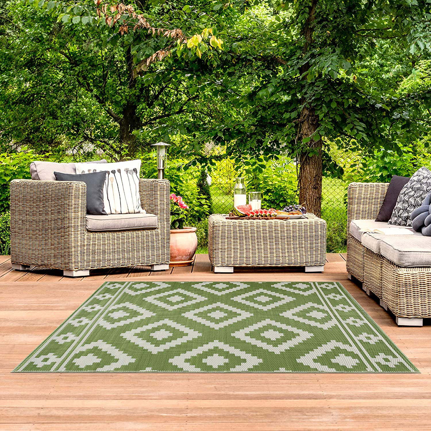 VIKAMA Outdoor Rugs for Garden - огляд і ціна Outdoor Camping Decke