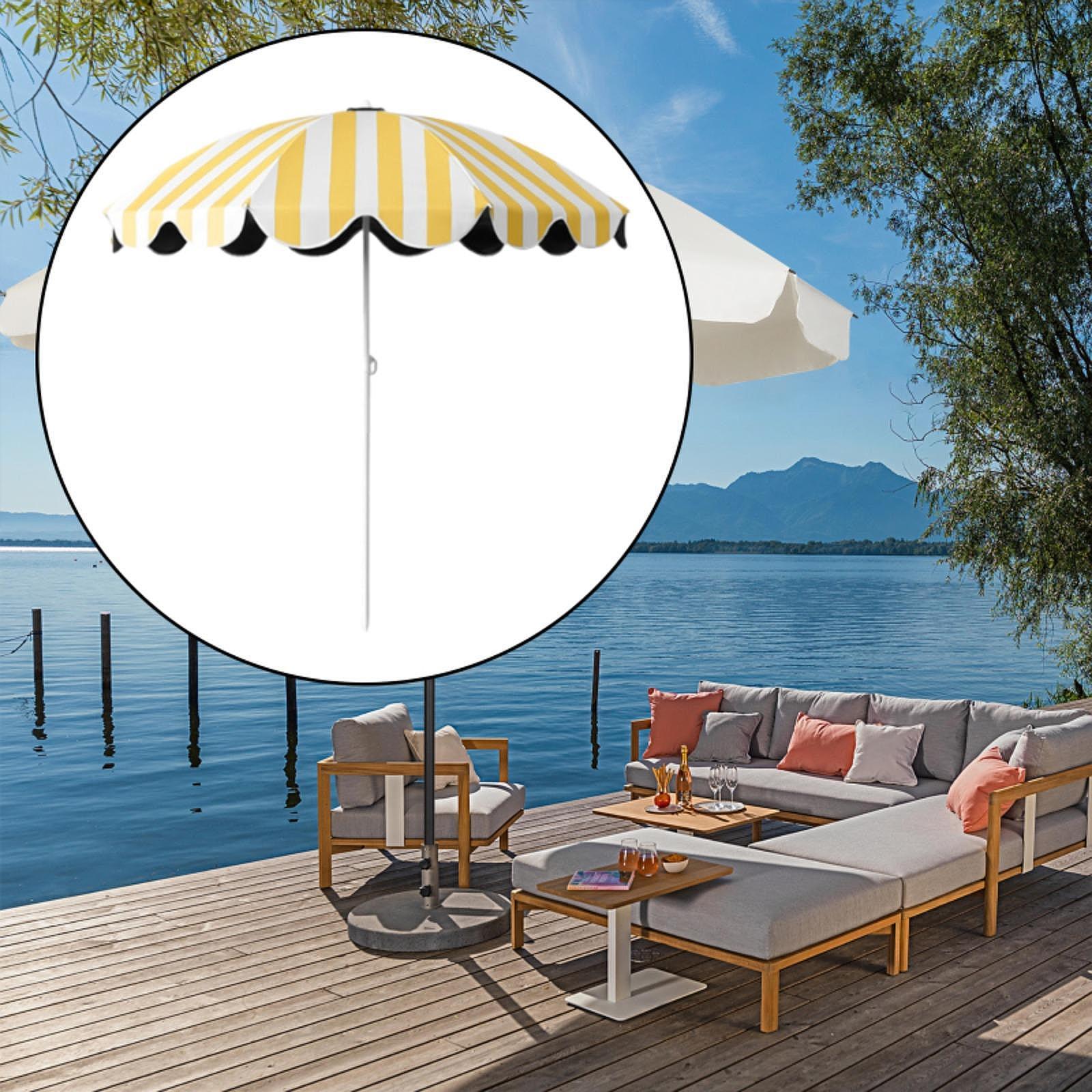 Garden Umbrella Yellow and Whi - огляд і ціна Outdoor Camping Decke
