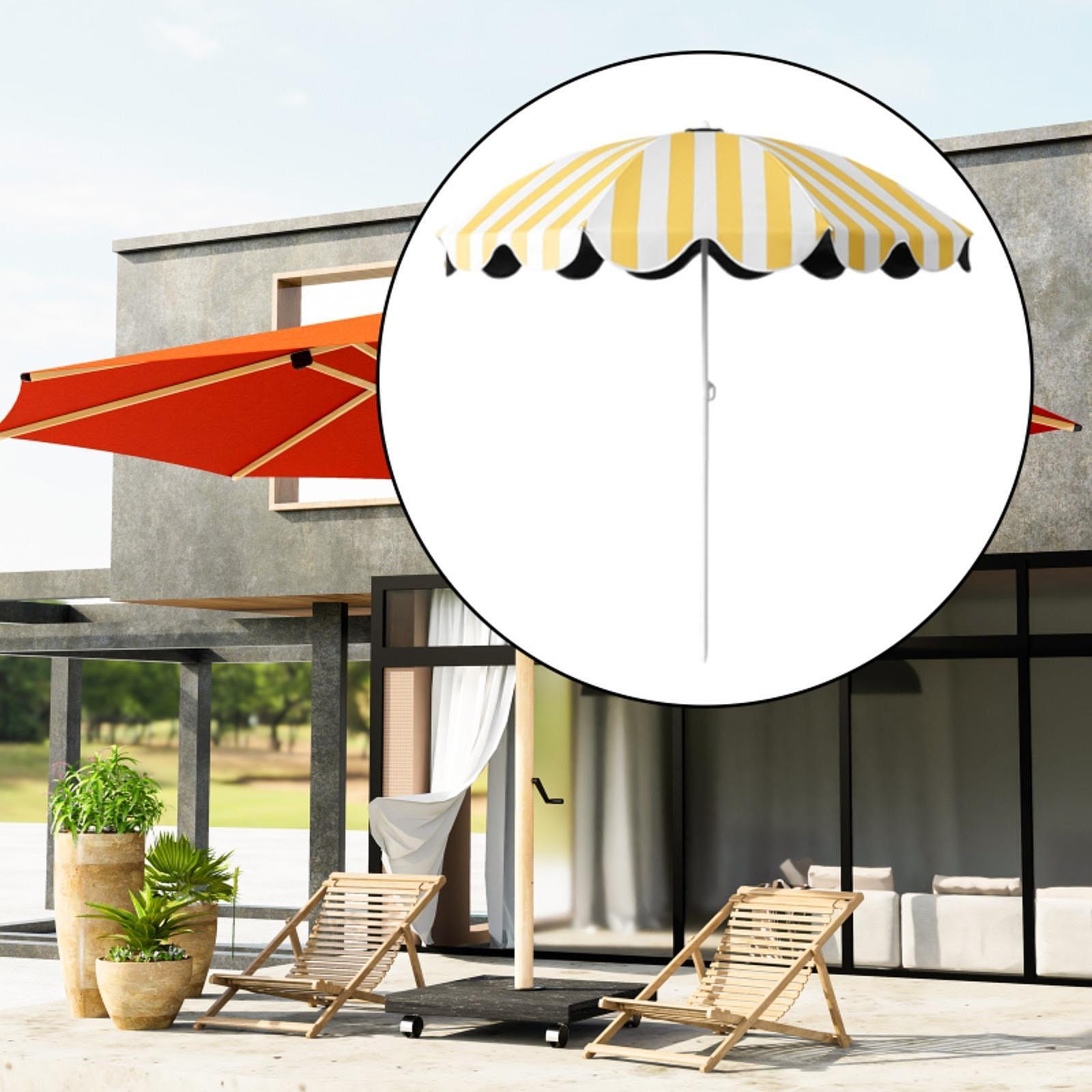 Garden Umbrella Yellow and Whi - огляд і ціна Outdoor Camping Decke