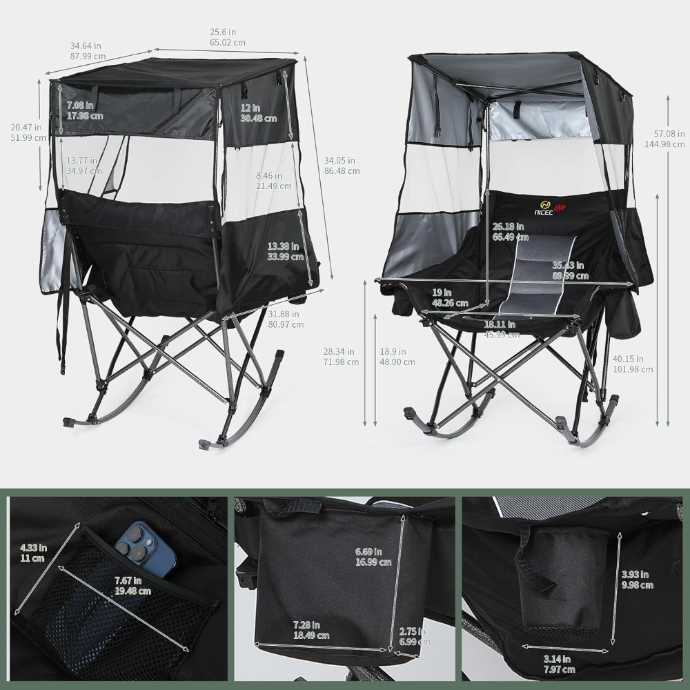Heated Rocking Camping Chair w - огляд і ціна Outdoor Camping Rocker