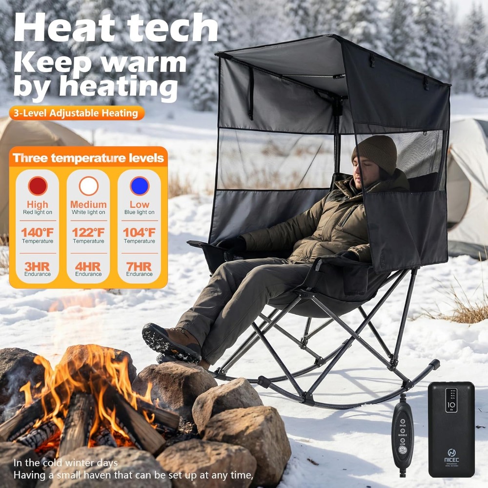 Heated Rocking Camping Chair w - огляд і ціна Outdoor Camping Rocker