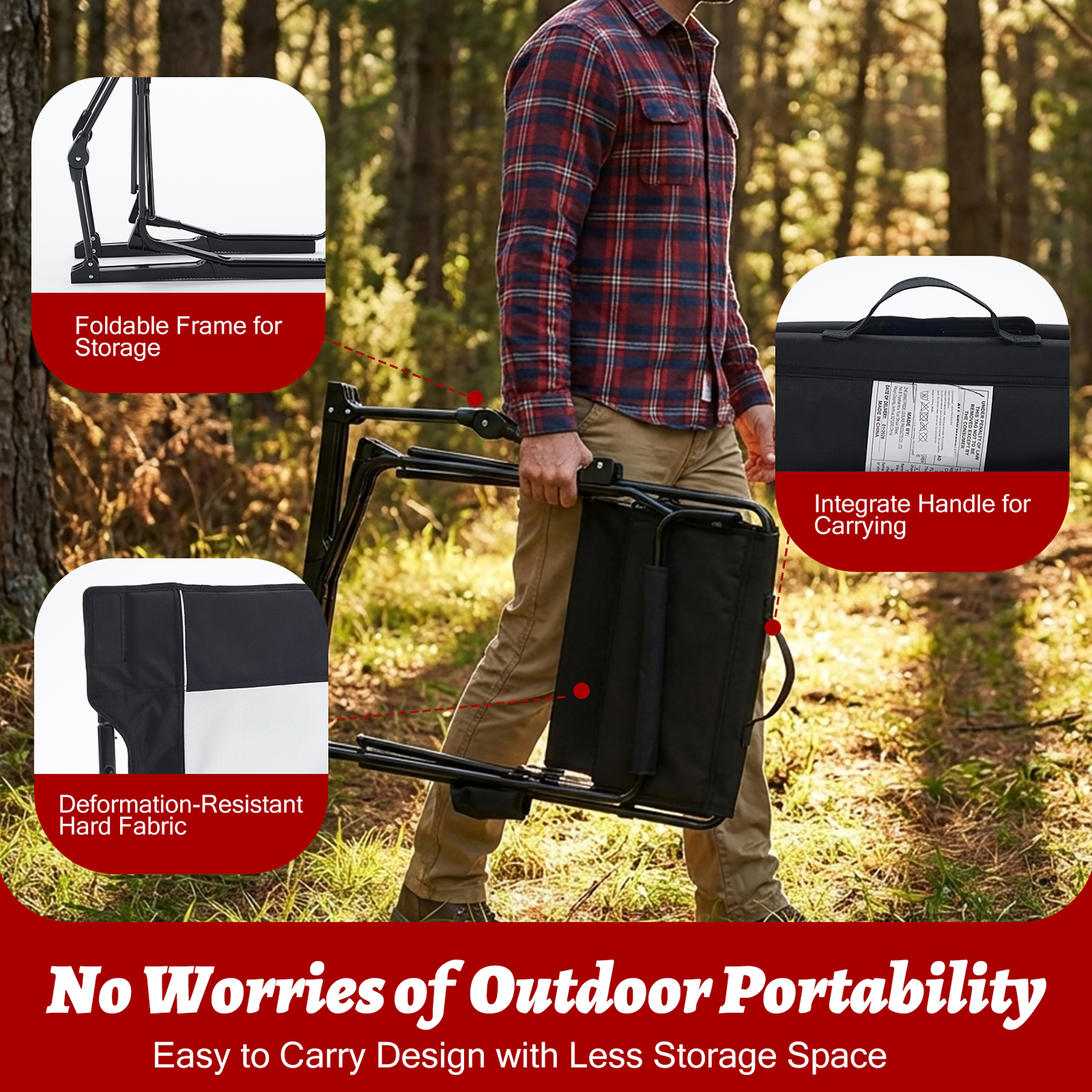 JHK Outdoor Folding Rocking Ch - огляд і ціна Outdoor Camping Rocker