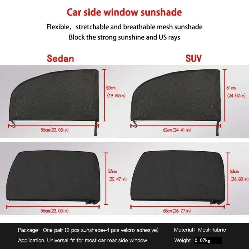 2PCS Car Window Screen Door Co - огляд і ціна Outdoor Camping Mosquito Net